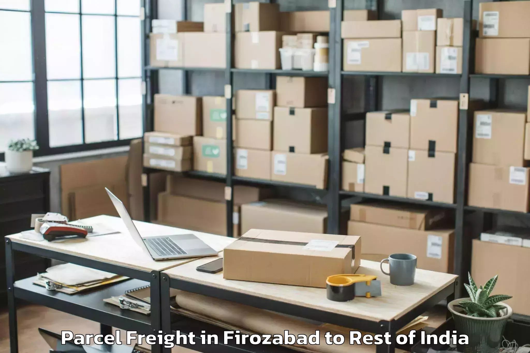 Top Firozabad to Budhal Parcel Freight Available